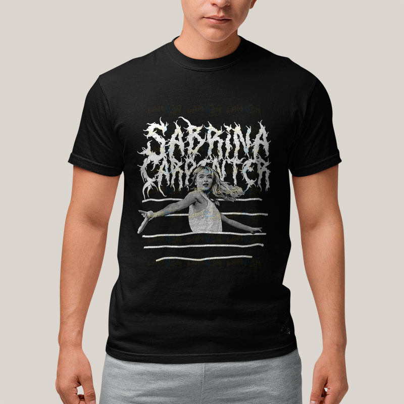 Camiseta Algodão Unissex T shirt Sabrina Carpenter Death Metal