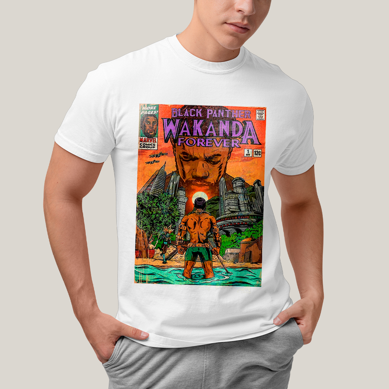 Camiseta Algodão Unissex T shirt Wakanda Forever