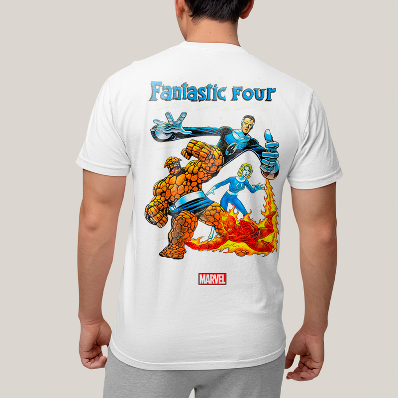 Camiseta Algodão Unissex T shirt Fantastic Four FC quarteto Fantástico Marvel