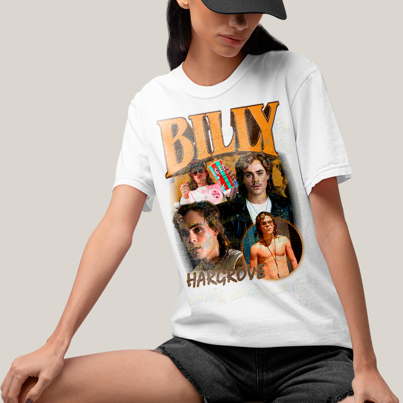 Camiseta Algodão Unissex T shirt Billy Graphic Tee Hargrove Strager Things