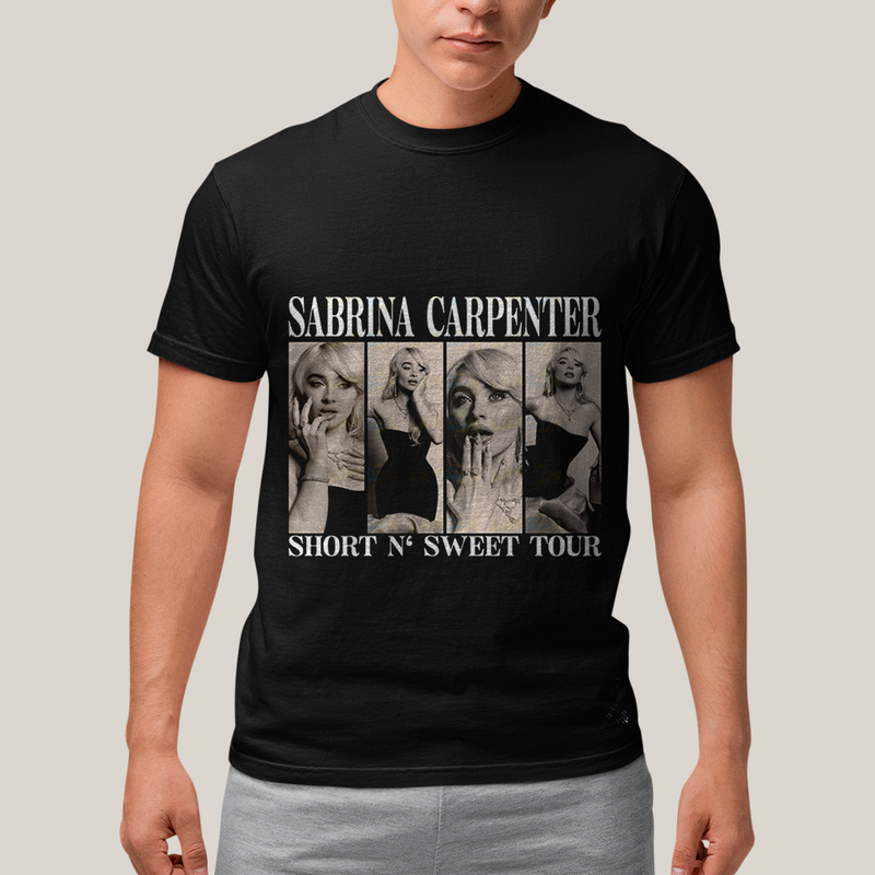 Camiseta Algodão Unissex T shirt Sabrina Carpenter Short Sweet Tour