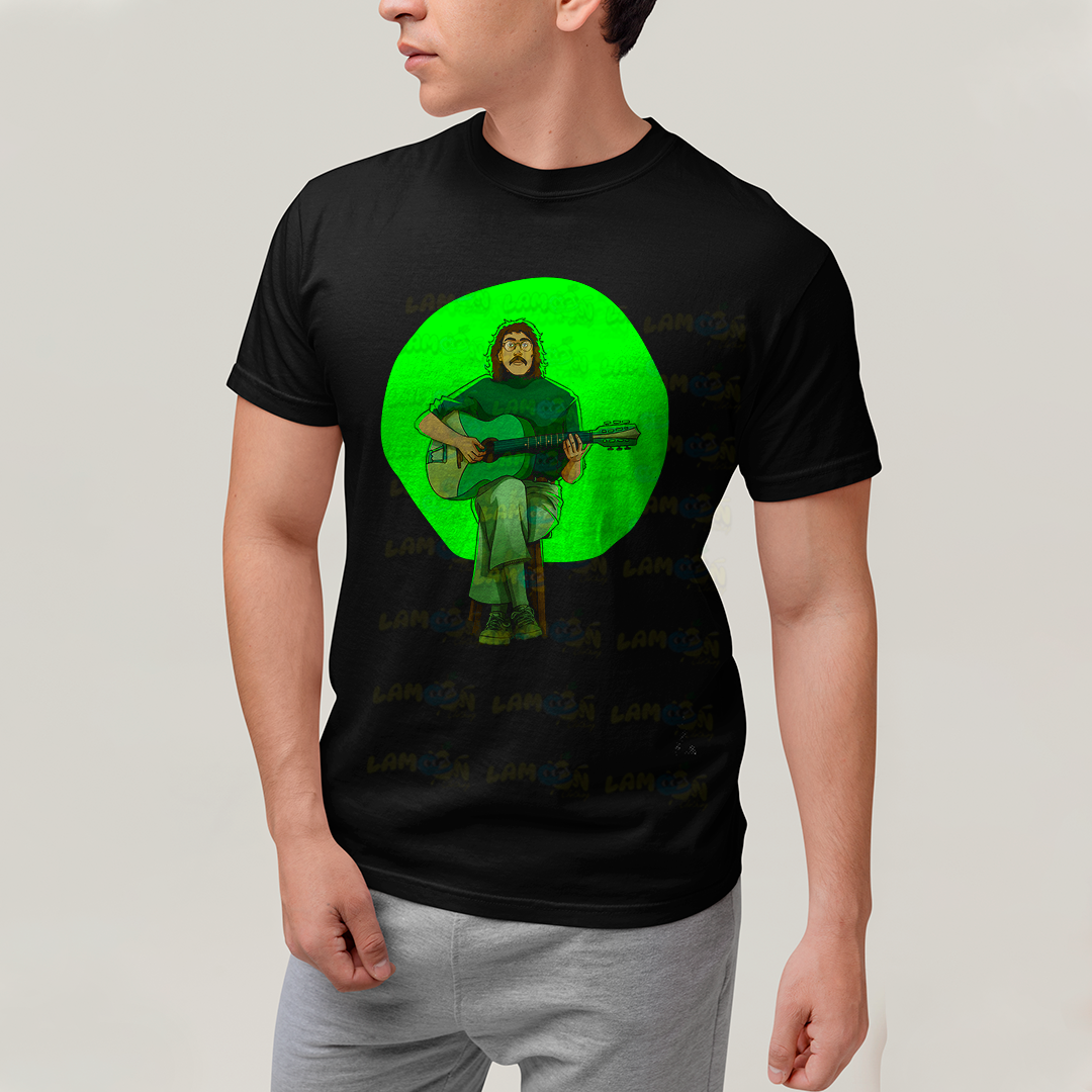 Camiseta Algodão Unissex T shirt Tim Bernardes Verde desenho cantor brasileiro