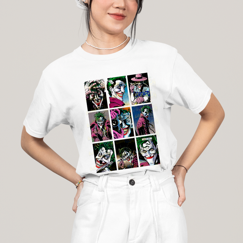 Camiseta Algodão Unissex T shirt Coringa Diversas Faces DC batman