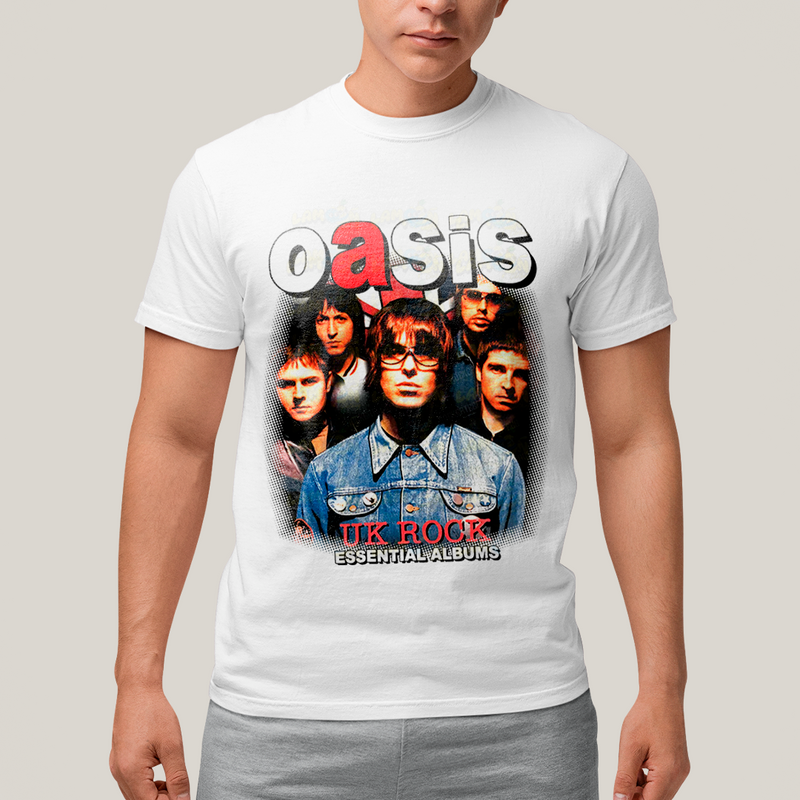 Camiseta Algodão Unissex T shirt - Oasis Essential Albums Uk Rock