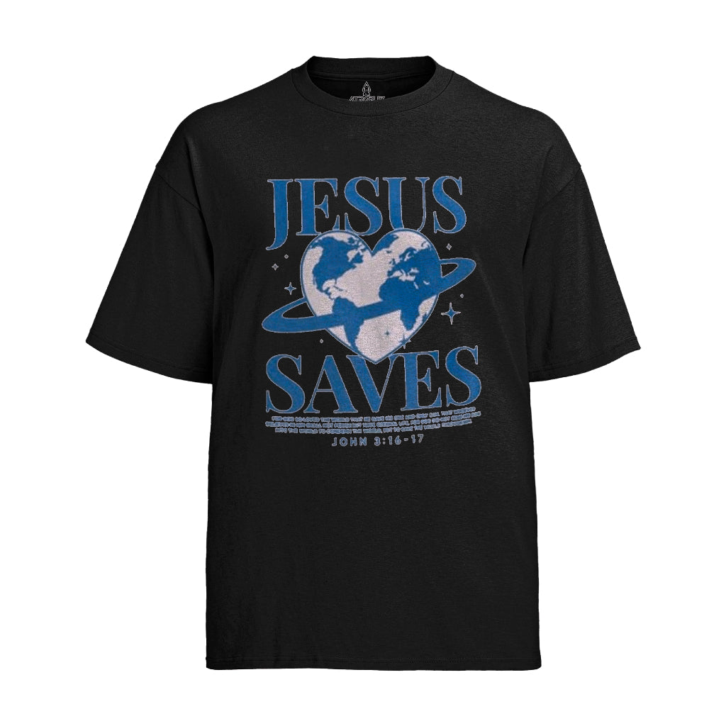 Camiseta Graphic Tee Tshirt Jesus Saves João 3 16 17