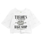 Cropped Oversized Algodão Taylor Swift Bake Shop