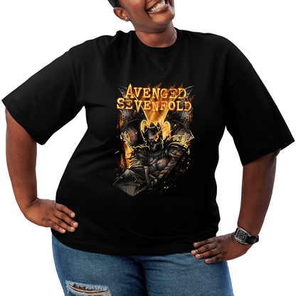 Camiseta Plus Size Avenged Seven Fold Caveira Espada