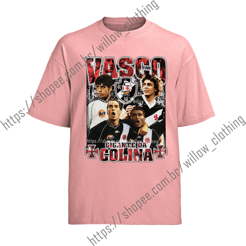 Camiseta Algodão Unissex T Shirt time de Futebol Gigante da colina Romario Edmundo Gama