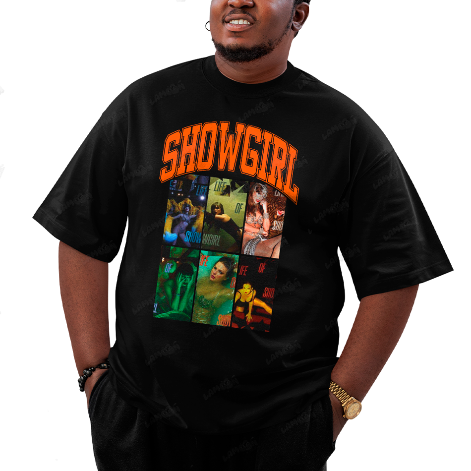 Camiseta Plus Size Algodão Taylor Swift Showgirl