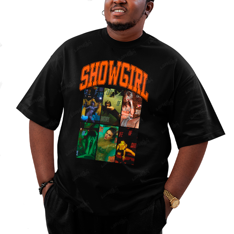 Camiseta Plus Size Algodão Taylor Swift Showgirl