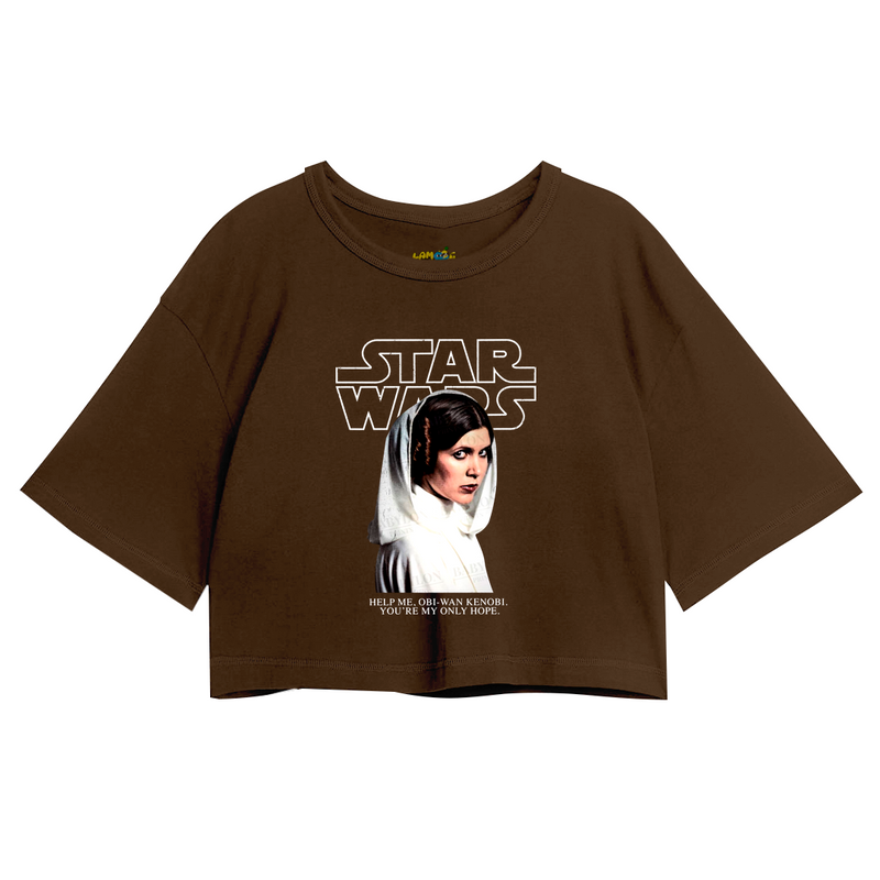Cropped Oversized Princesa Leia Star Help Me