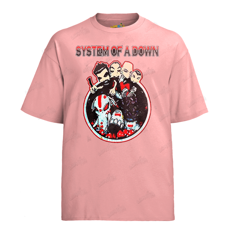 Camiseta Algodão System of Down Cartoon