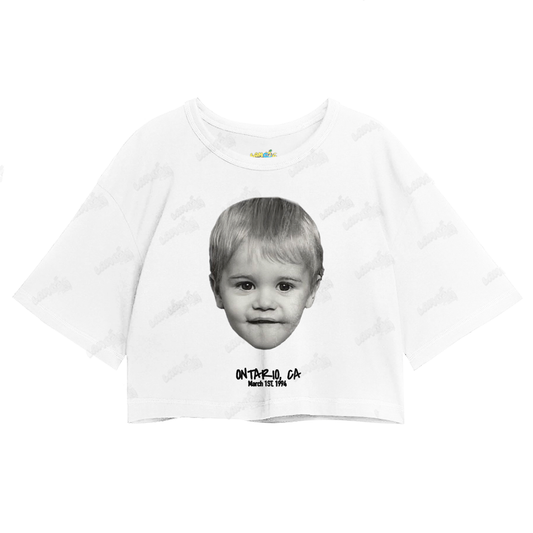 Cropped Oversized Algodão Justin Bieber Ontario