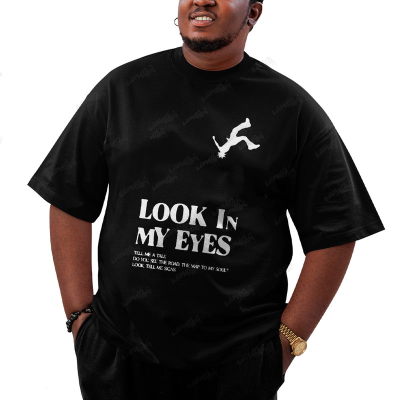 Camiseta Plus Size Algodão Travis Scott Look In My Eyes