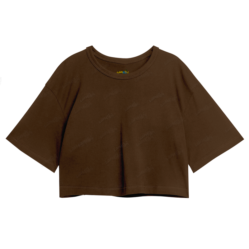 Cropped Oversized Algodão Basica Lisa