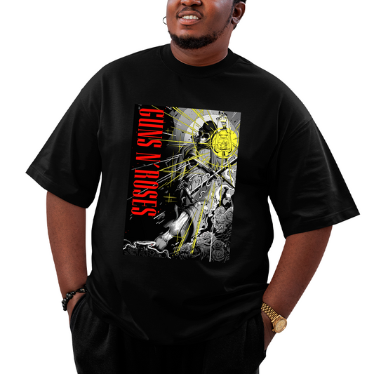 Camiseta Plus Size Roses Banda Caveira