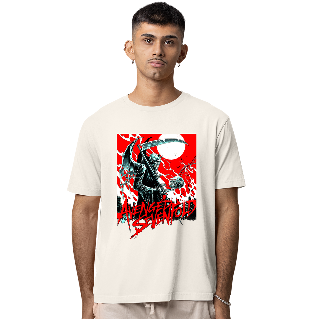 Camiseta Algodão Avenged Seven Fold Caveira Error