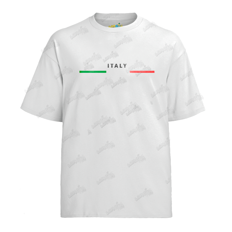 Camiseta Algodão Italy Bandeira PQ
