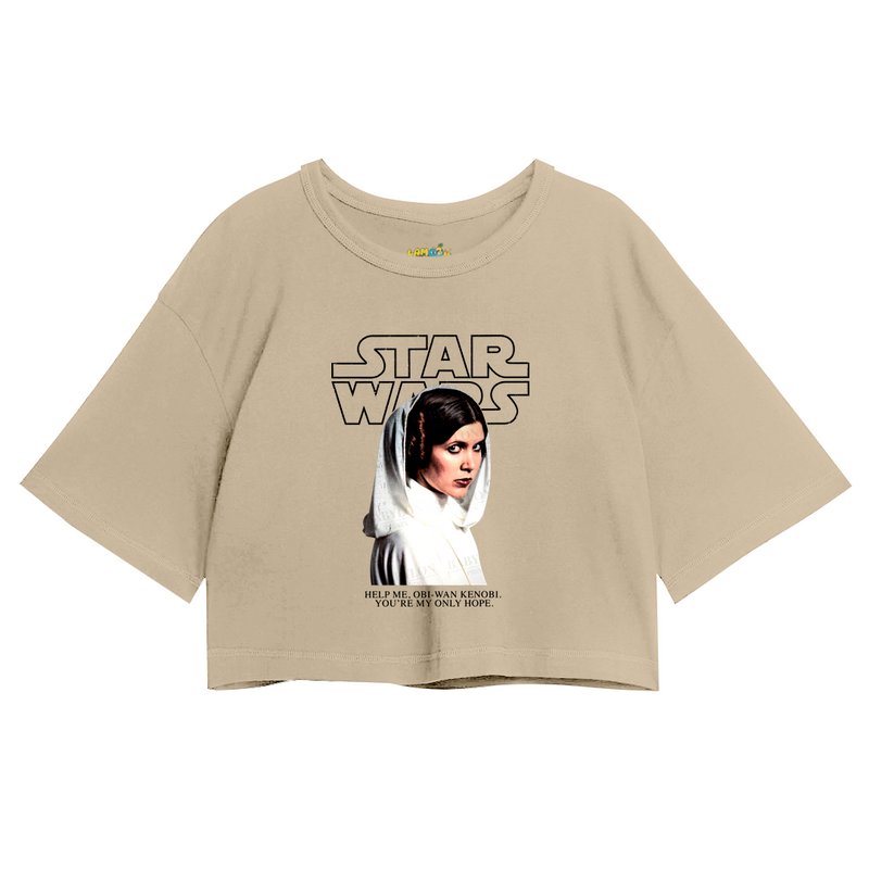 Cropped Oversized Princesa Leia Star Help Me
