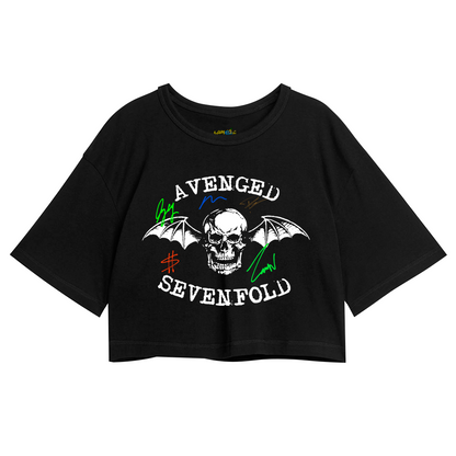 Cropped Oversized Avenged Seven Fold Assinaturas