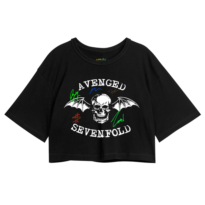 Cropped Oversized Avenged Seven Fold Assinaturas
