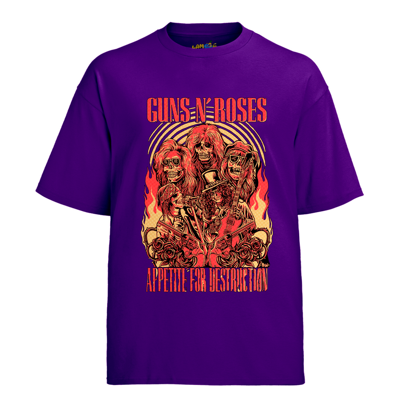 Camiseta Roses Banda Appetite For Destruction integrantes