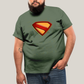 Camiseta Plus Size Algodão Unissex Superman Legacy Logo 2