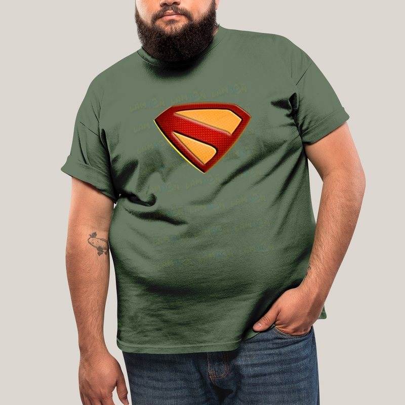 Camiseta Plus Size Algodão Unissex Superman Legacy Logo 2