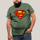 Camiseta Plus Size Algodão Unissex T shirt Superman Logo Clássica 2