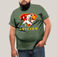Camiseta Plus Size Algodão Unissex T shirt Superman & Krypto o Supercão