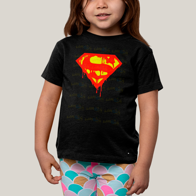 Camiseta Infantil Algodão Unissex T shirt Superman Logo Clássica 3
