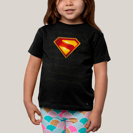Camiseta Infantil Algodão Unissex Superman Legacy Logo 1