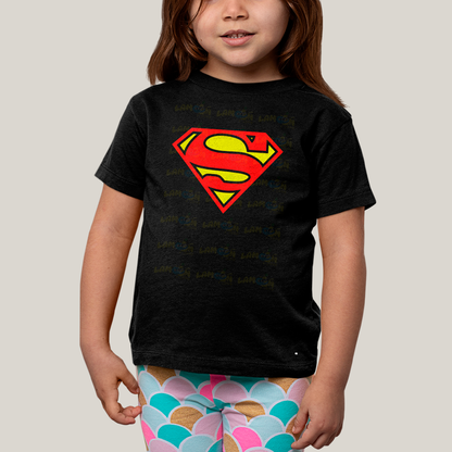Camiseta Infantil Algodão Unissex T shirt Superman Logo Clássica 2