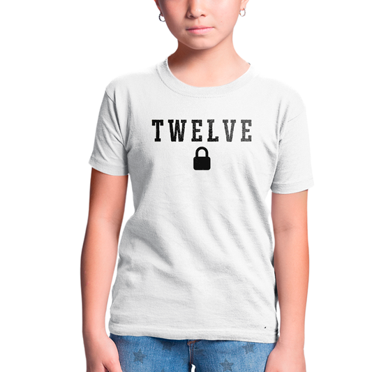 Camiseta Infantil Algodão Taylor Swift Twelve Cadeado