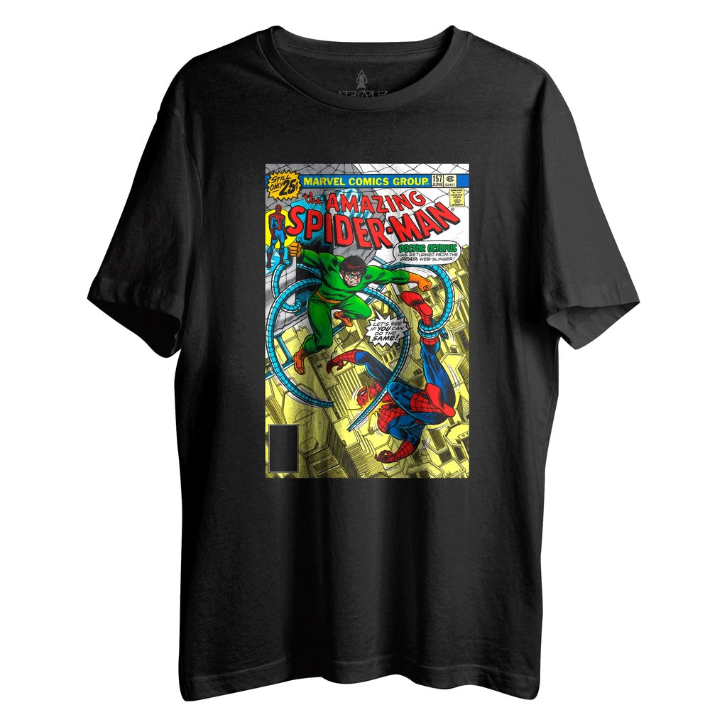 Camiseta Unissex The Amazing Spider Man Doutor Octopus Homem Aranha Peter Parker Marvel Comics Quadrinho Hq