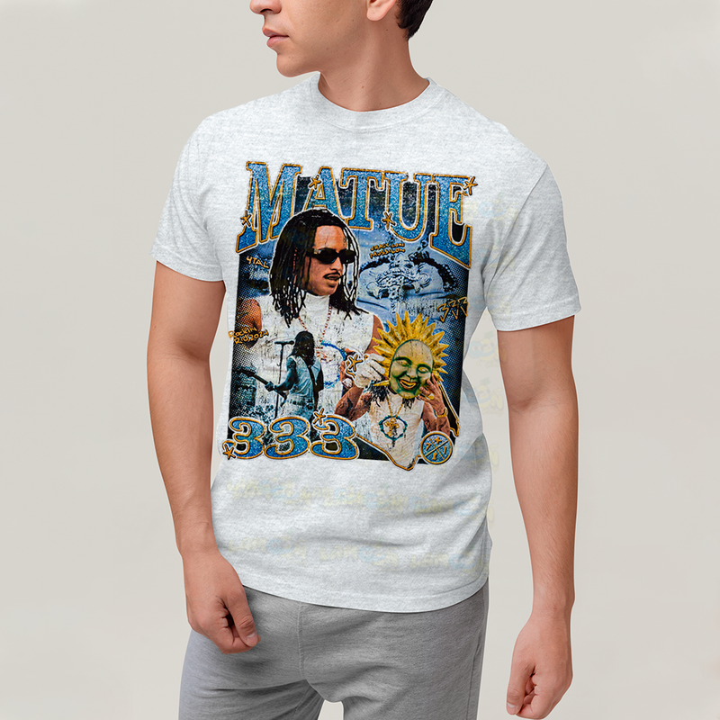 Camiseta Algodão Unissex T shirt -Matue 333 3 cantor rap hip hop