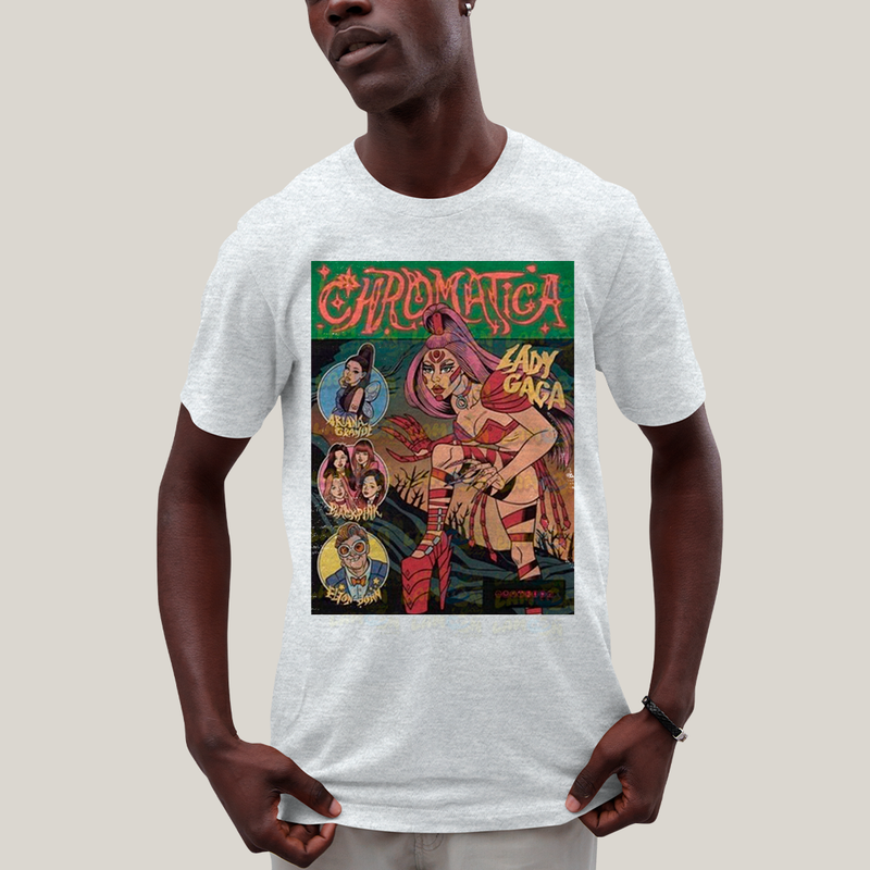Camiseta Algodão Unissex T shirt Lady Gaga Chromatic HQ