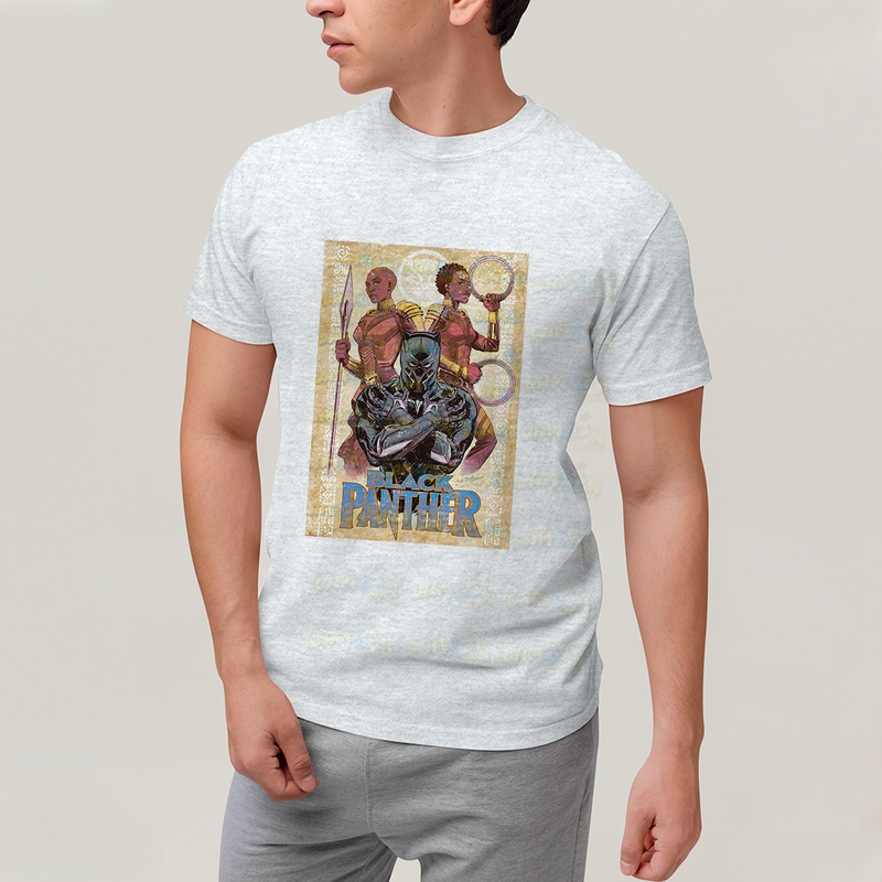 Camiseta Algodão Unissex T shirt Pantera Negra Black Panther Marvel