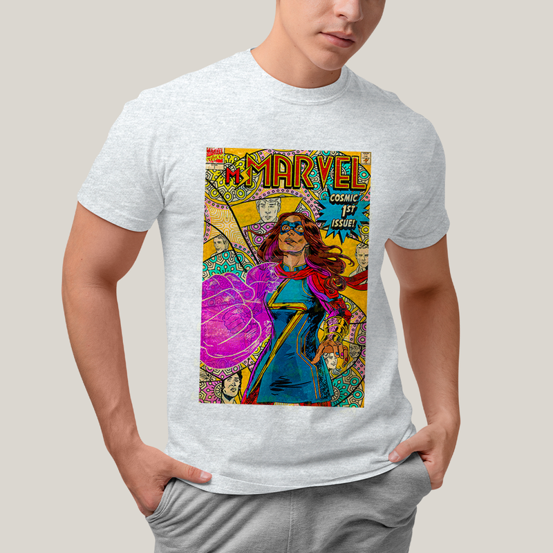 Camiseta Algodão Unissex T shirt - Ms Marvel heroina heroi
