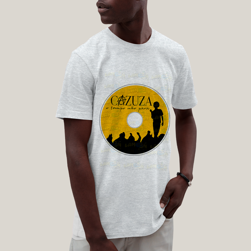 Camiseta Algodão Unissex T shirt -  Cazuza CD Amarelo o tempo nao para