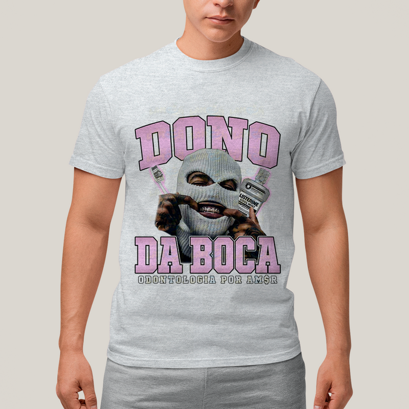 Camiseta Algodão Unissex T shirt - Tu Dono da Boca Odontologia Por Amor