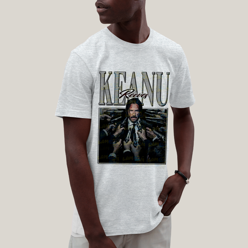 Camiseta Algodão Unissex T shirt - Keanu Reeves John Wick ator