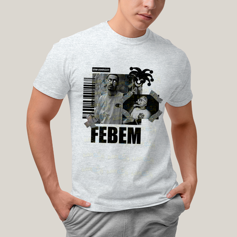 Camiseta Algodão Unissex T shirt - Rapper Febem rap hip hop