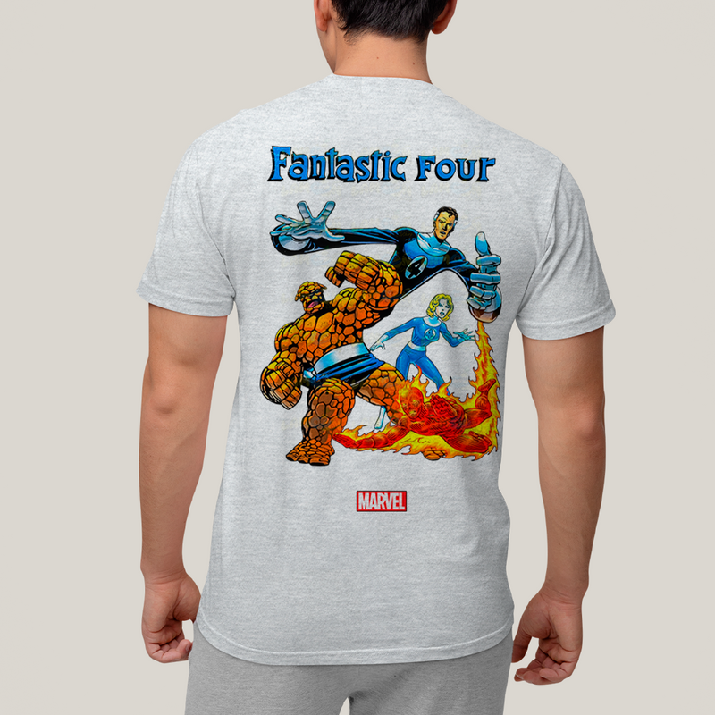Camiseta Algodão Unissex T shirt Fantastic Four FC quarteto Fantástico Marvel