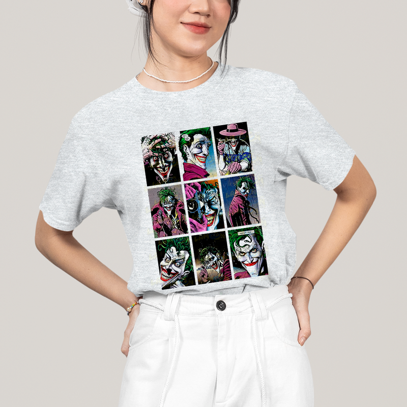 Camiseta Algodão Unissex T shirt Coringa Diversas Faces DC batman