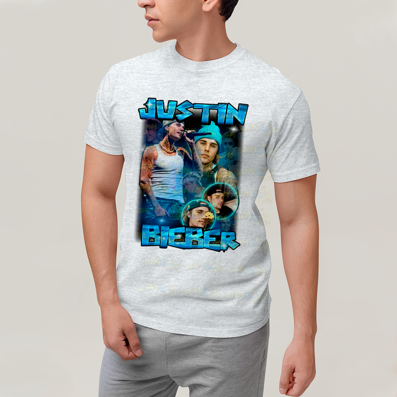 Camiseta Algodão Unissex T shirt Graphic Tee Justin Bieber King