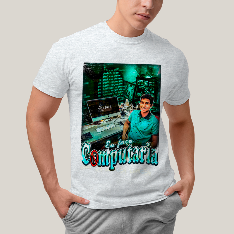 Camiseta Algodão Unissex T shirt - Eu Faço Computaria Matue Meme computação