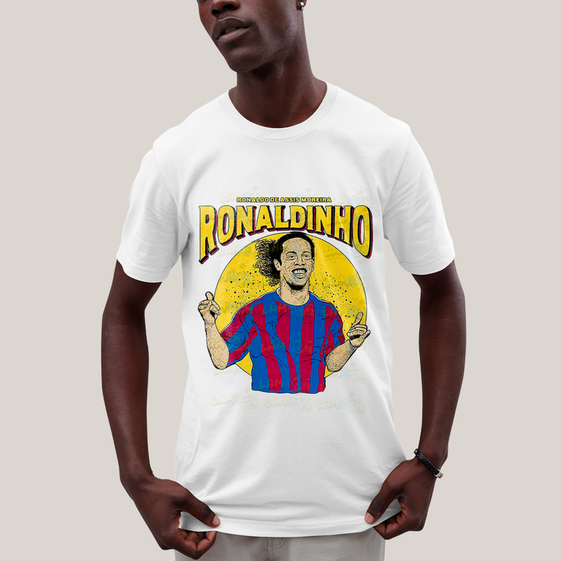 Camiseta Algodão Unissex T shirt Ronaldinho de Assis Moreira