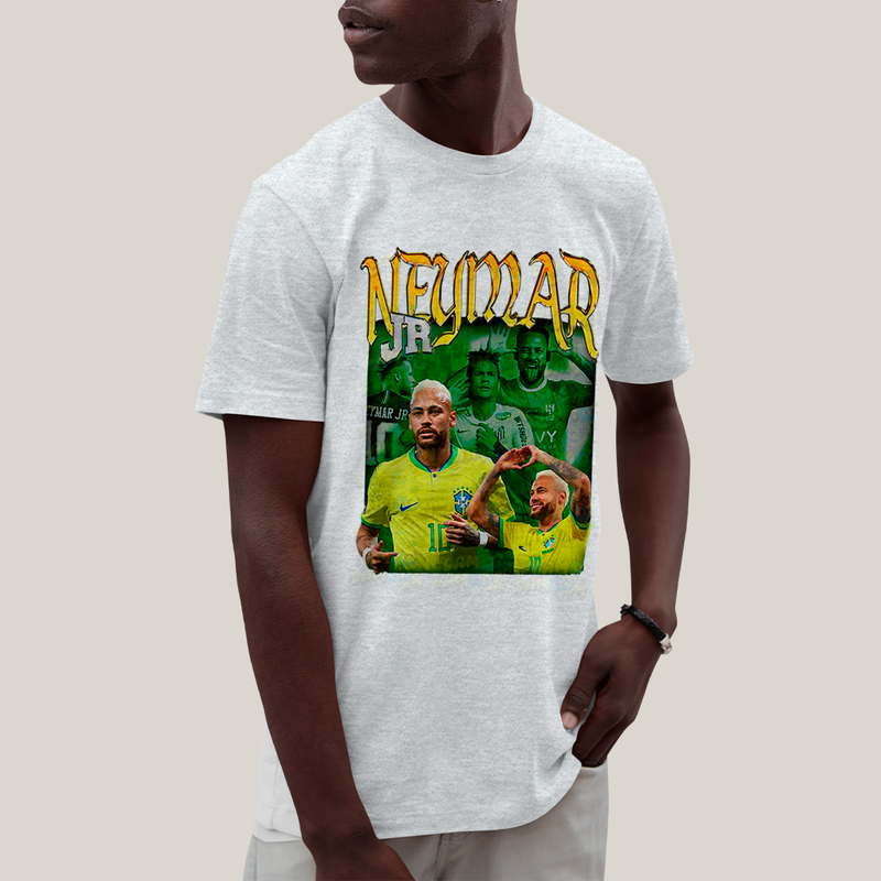 Camiseta Algodão Unissex T shirt GraphicTee Neymar Jr jogador de futebol