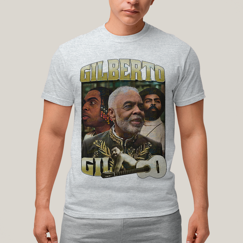 Camiseta Algodão Unissex T shirt - Gilberto GIl cantor brasileiro